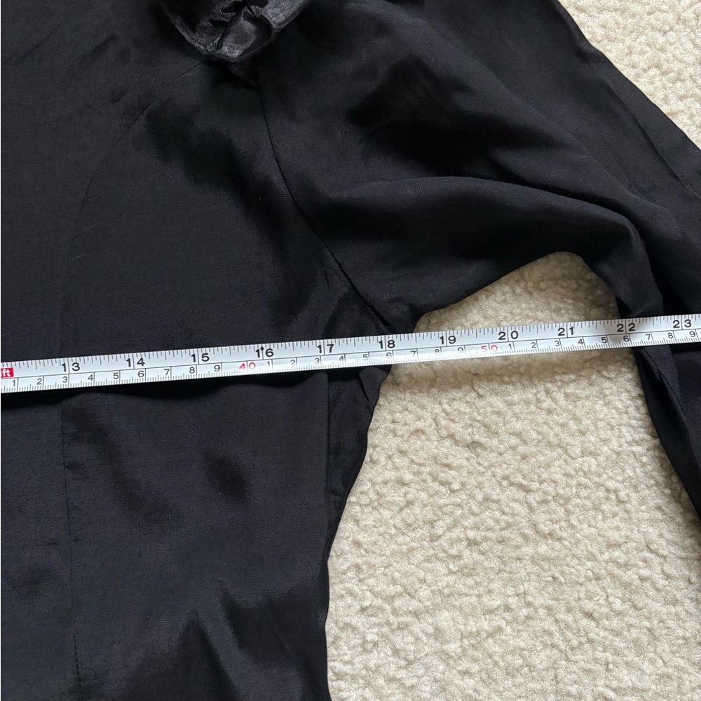 Vintage Apollo black whimsigoth fairy grunge taffeta dress, sz S (sz M juniors) - Picture 4 of 10